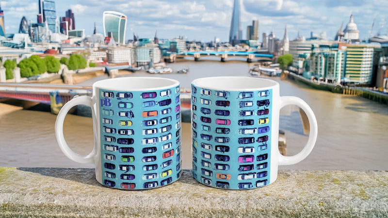CARS 03 BLUE_11oz (32 cl) Taza de cerámica