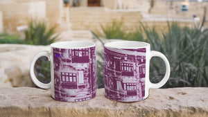 MALTA BALCONIES 14 AUBERGINE_11oz (32 cl) Ceramic Mug - PBDesigns