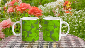 CAPUCINES 03 GREEN_11oz (32 cl) Ceramic Mug - PBDesigns