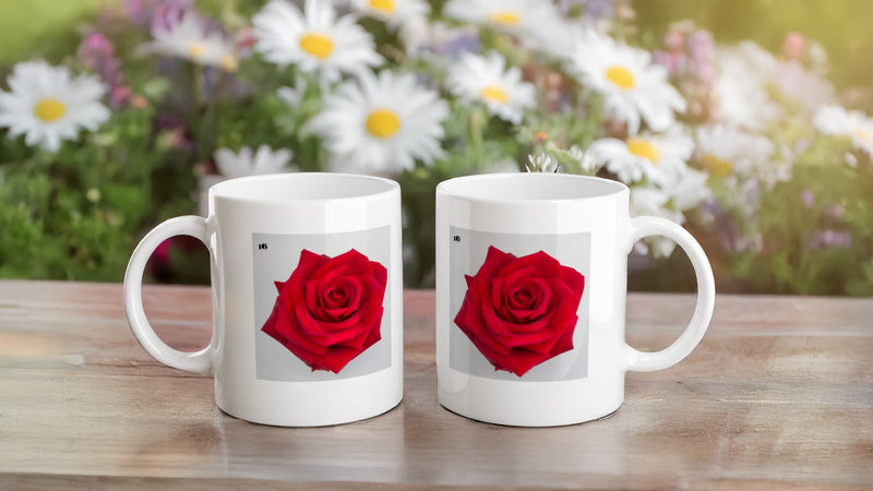 FLOWERS 25_ROSE SINGLE RED_11oz (32 cl) Ceramic Mug