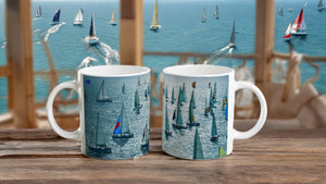 MARINE 03_SAILBOATS_11oz (32 cl) Ceramic Mug - PBDesigns