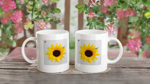 FLOWERS 16_SUNFLOWER SINGLE_11oz (32 cl) Ceramic Mug - PBDesigns