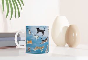 IT'S RAINING! 01_CATS & DOGS_11oz (32 cl) Ceramic Mug - PBDesigns