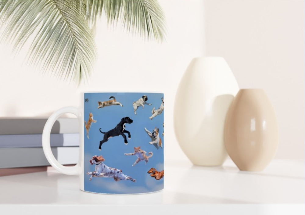 IT'S RAINING! 03_CATS & DOGS_11oz (32 cl) Ceramic Mug - PBDesigns