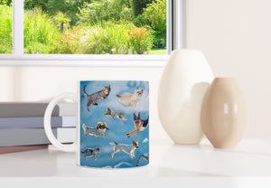 IT'S RAINING! 02_CATS & DOGS_11oz (32 cl) Ceramic Mug - PBDesigns