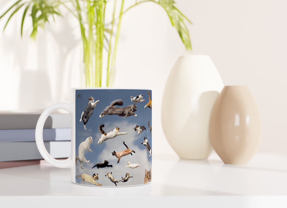 IT'S RAINING 04_CATS ONLY_11oz (32 cl) Ceramic Mug - PBDesigns