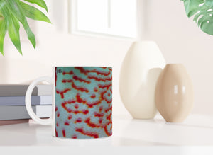 FISHES 15_RED DISCUS_11oz (32 cl) Ceramic Mug - PBDesigns