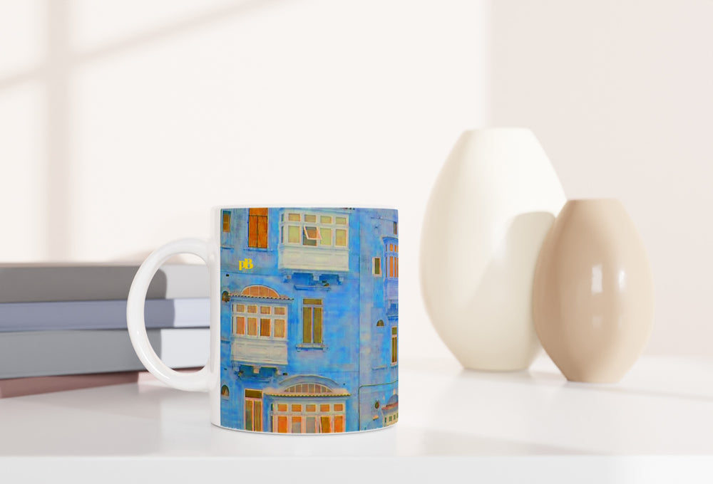 MALTA BALCONIES 12 PASTELS_11oz (32 cl) Ceramic Mug - PBDesigns