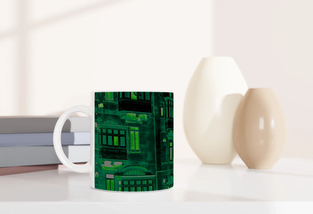 MALTA BALCONIES 03 IRISH GREEN_11oz (32 cl) Ceramic Mug - PBDesigns