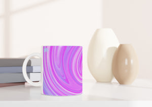 BIG SWIRL 05 PINK_11oz (32 cl) Ceramic Mug - PBDesigns