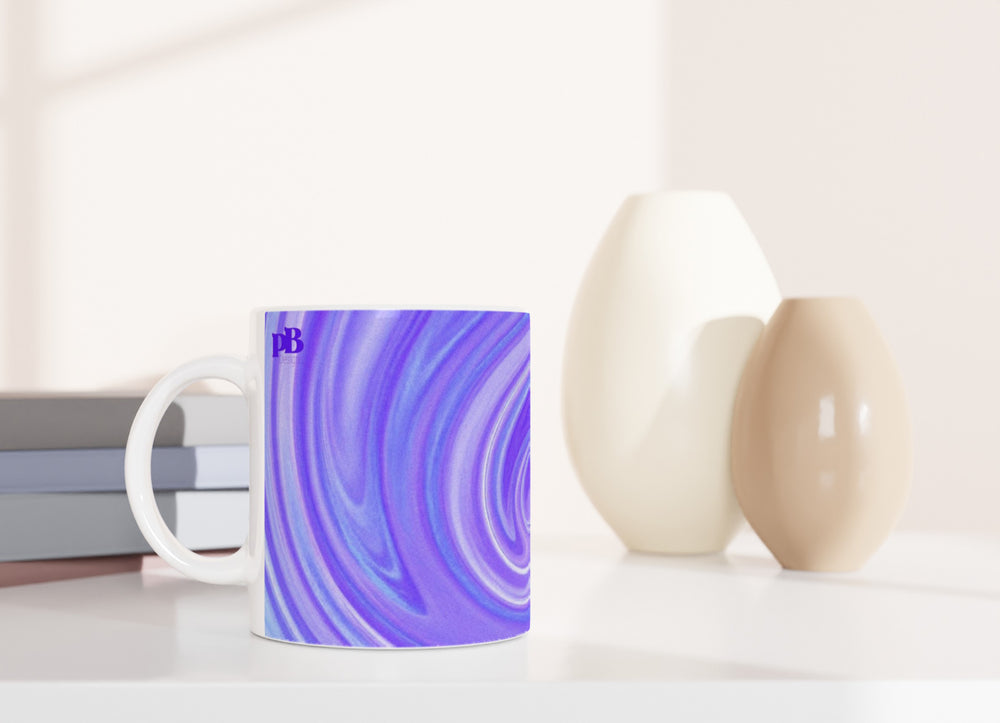 BIG SWIRL 04 LILAC_11oz (32 cl) Ceramic Mug - PBDesigns