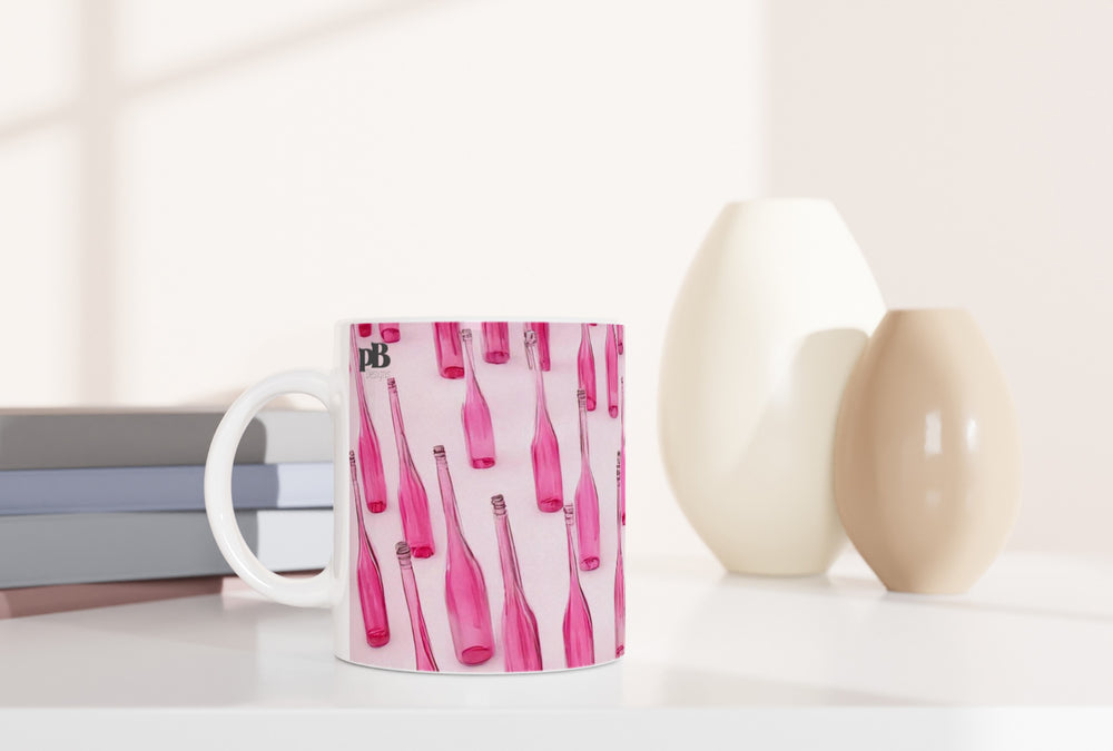 BOTTLES 02 RED_11oz (32 cl) Ceramic Mug - PBDesigns