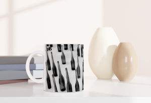 BOTTLES 07 BLACK_11oz (32 cl) Ceramic Mug - PBDesigns