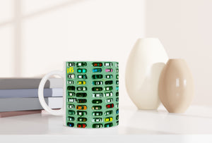 CARS 02 GREEN_11oz ( 32 cl) Ceramic Mug - PBDesigns