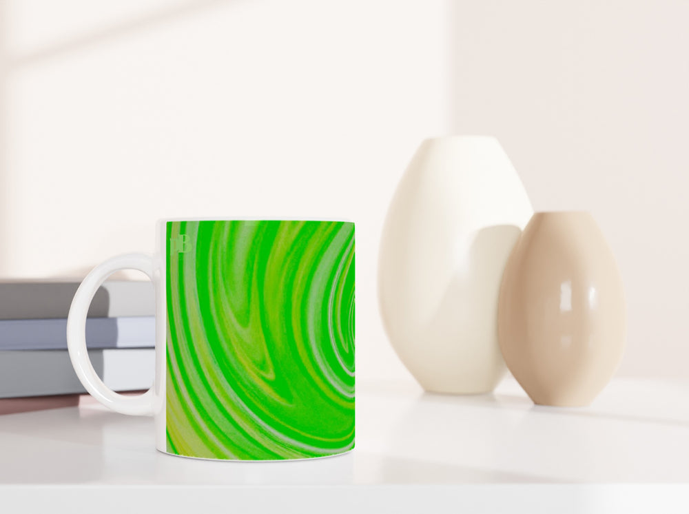BIG SWIRL 09 LIME_11oz (32 cl) Ceramic Mug - PBDesigns