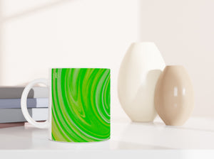 BIG SWIRL 09 LIME_11oz (32 cl) Ceramic Mug - PBDesigns