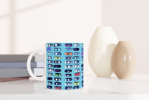 CARS 03 BLUE_11oz (32 cl) Ceramic Mug - PBDesigns