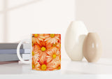 FLOWERS 04_ORANGE GERBERAS_11oz (32 cl) Ceramic Mug