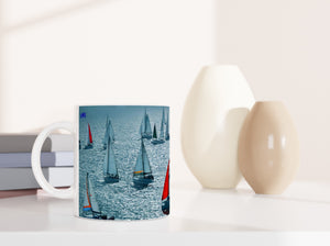 MARINE 02_SAILBOATS_11oz (32 cl) Ceramic Mug - PBDesigns