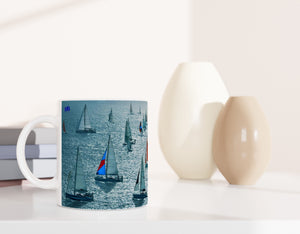 MARINE 03_SAILBOATS_11oz (32 cl) Ceramic Mug - PBDesigns