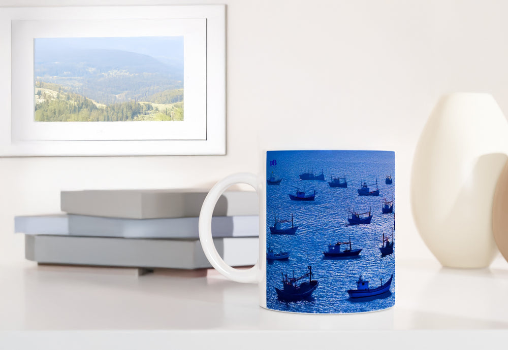 MARINE 09_FISHING BOATS_11oz (32 cl) Ceramic Mug - PBDesigns