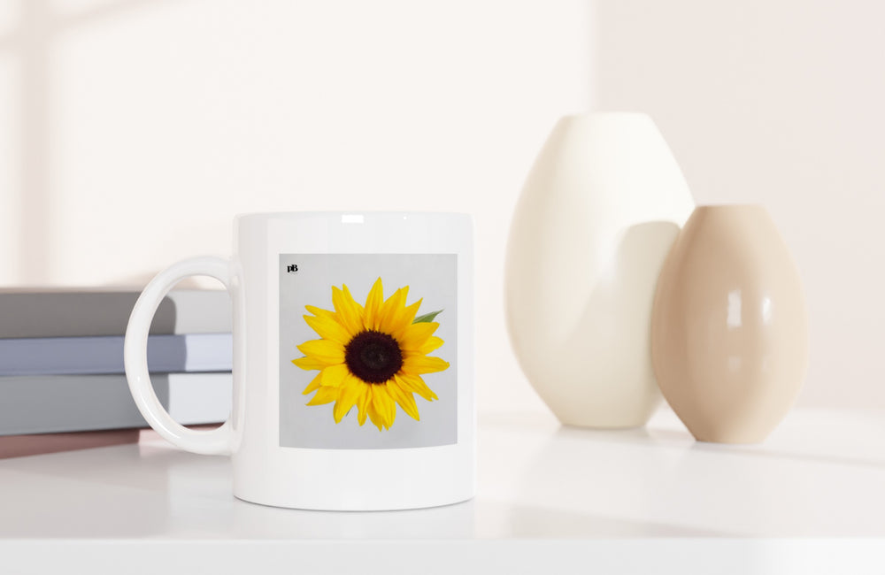 FLOWERS 16_SUNFLOWER SINGLE_11oz (32 cl) Ceramic Mug - PBDesigns