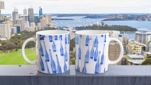 BOTTLES 01 BLUE_11oz (32 cl) Ceramic Mug - PBDesigns