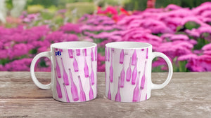 BOTTLES 04 PINK_11oz (32 cl) Ceramic Mug - PBDesigns