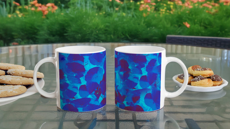 CAPUCINES 09 BLUE-BLOOD_11oz (32 cl) Taza de cerámica