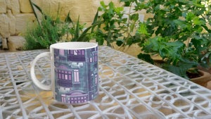 MALTA BALCONIES 05 PALE GREY_11oz (32 cl) Ceramic Mug - PBDesigns