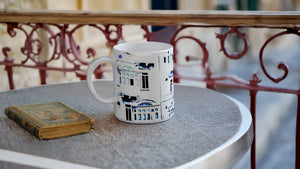 MALTA BALCONIES 20 XRAY BLUE_White 11oz (32 cl) Ceramic Mug - PBDesigns