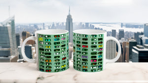 CARS 02 GREEN_11oz ( 32 cl) Ceramic Mug - PBDesigns