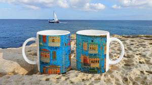 MALTA BALCONIES 11 PARTY_11oz (32 cl) Ceramic Mug - PBDesigns