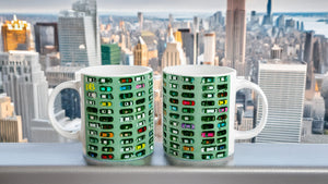 CARS 02 GREEN_11oz ( 32 cl) Ceramic Mug - PBDesigns