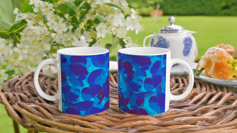 CAPUCINES 09 BLUE-BLOOD_11oz (32 cl) Taza de cerámica