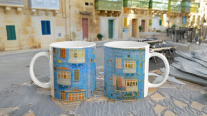 MALTA BALCONIES 12 PASTELS_11oz (32 cl) Ceramic Mug - PBDesigns